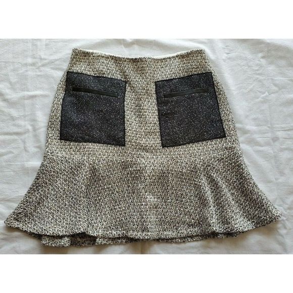 NWT Ann Taylor Skirt SZ 2 White Peplum Short Business Career - Picture 7 of 7